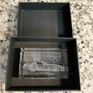 Lead Crystal Dodge  Viper Car Cube